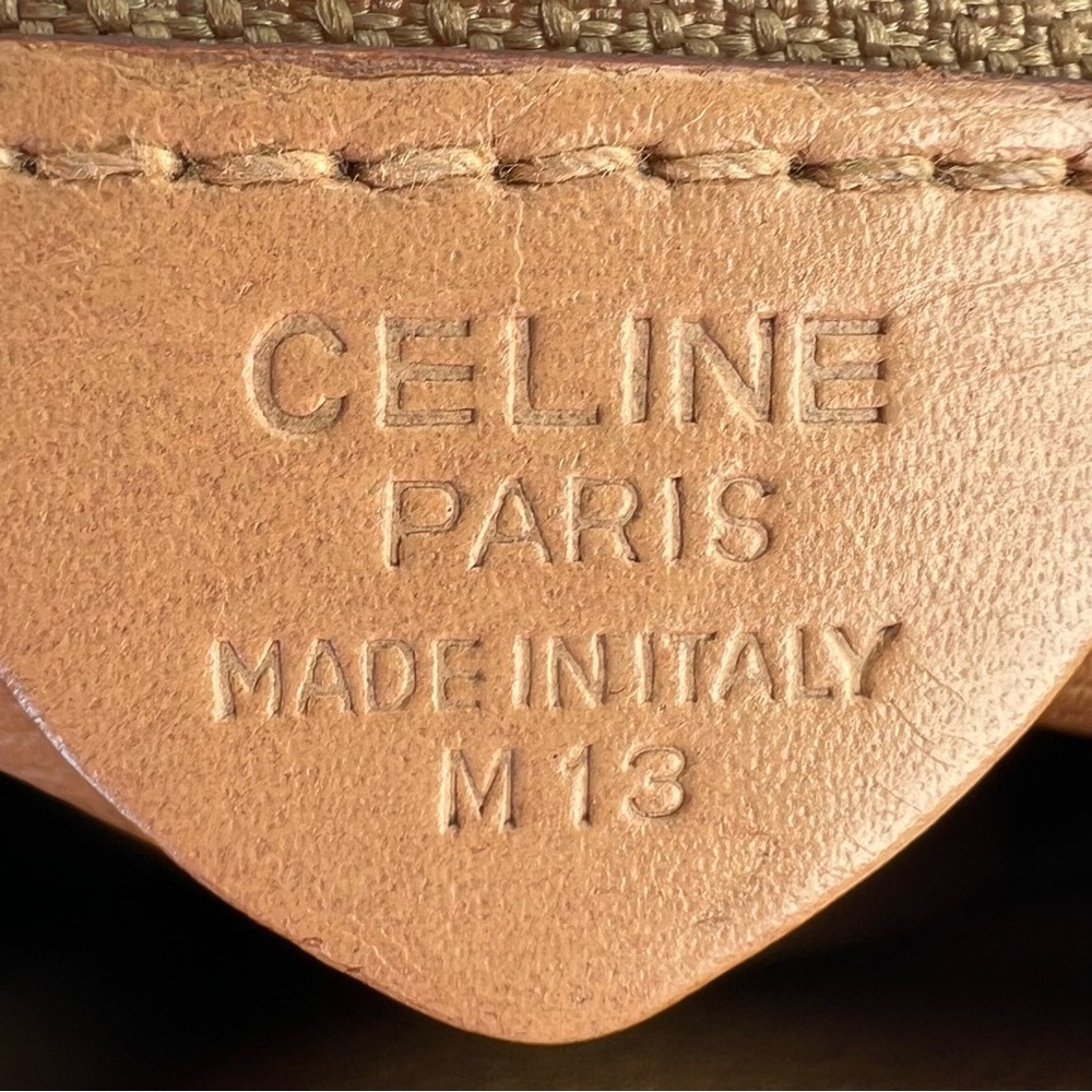 CELINE Macadam Shoulder Bag Brown Vintage - Picture 9 of 10